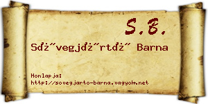 Sövegjártó Barna névjegykártya