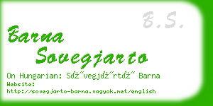 barna sovegjarto business card
